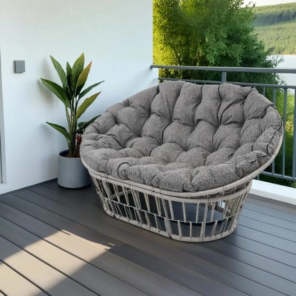 Диван садовый складной Мамасан Бали 163x111x85 см сталь серый Santreyd нет STLM-2054721