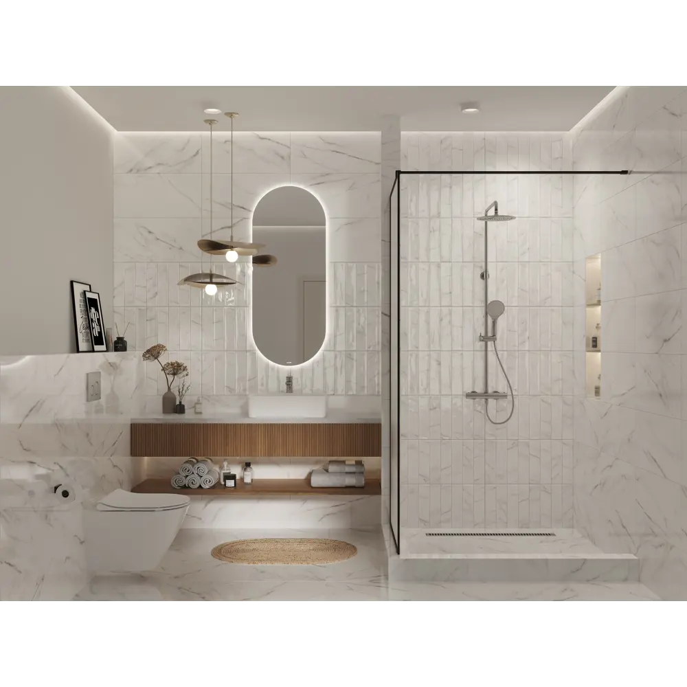 Плитка настенная KREAFORTA Cascada 29.8x59.8 см 1.425 м² глянцевая цвет белый STLM-2209723 - Вид №3