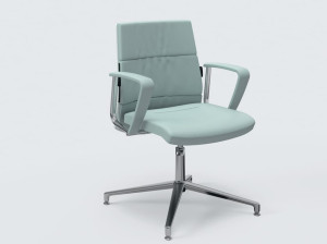 Кожаный поворотный операционный офисный стул с подлокотниками