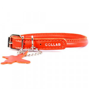 ПР0039904 Ошейник для собак Glamour круглый для длинношерстных собак 6мм 20-25см оранжевый COLLAR