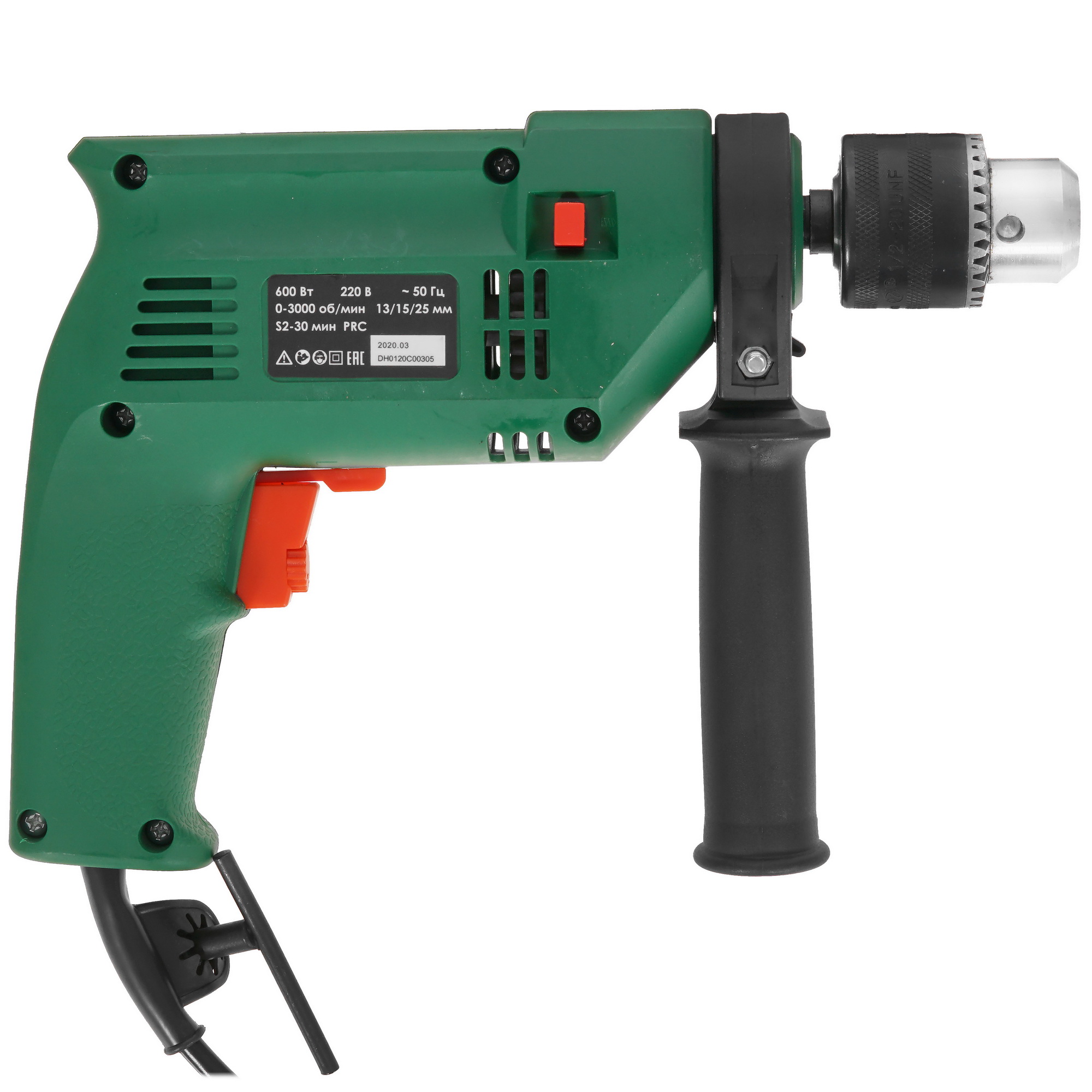 Дрель Дифмаш ДЭУ-010 [ударный, ключевой, 600 Вт, 3000 об/мин, реверс, 1.4 кг] 5321677 STDN-0043314 - Вид №1