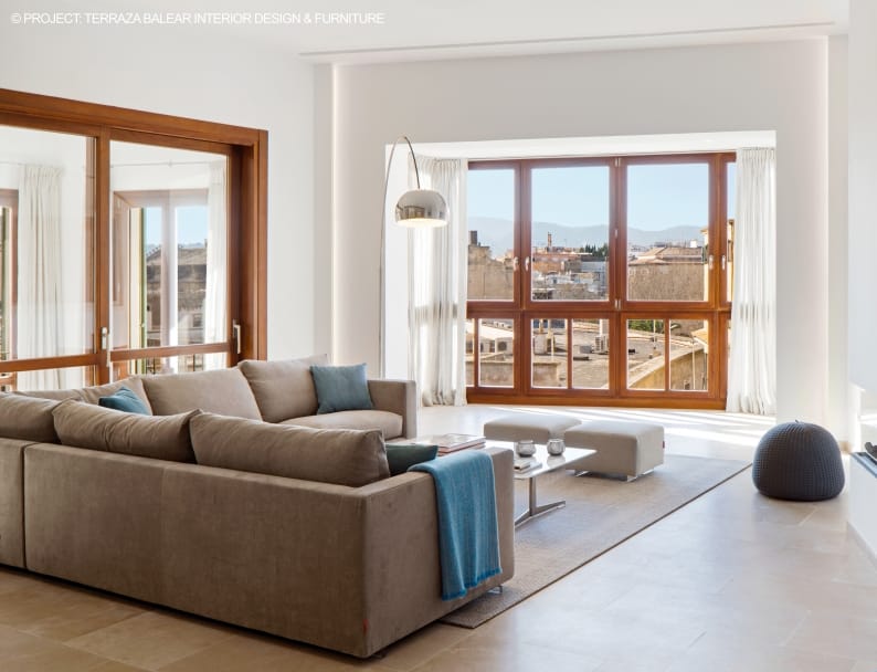 Секционный диван из ткани Flexform ARCH-00121255 - Вид №1