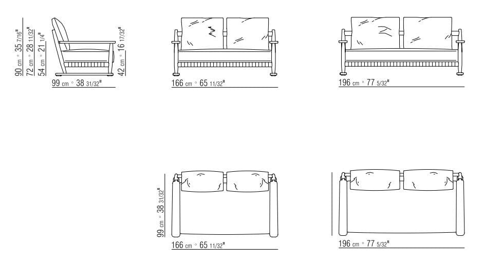 Садовый диван в ироко Flexform Meriggio ARCH-00122688 - Вид №4