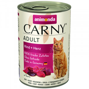 ПР0045427 Корм для кошек Carny Adult говядина, сердце конс. 400г Animonda