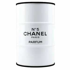 Бочка металлическая декоративная Chanel white & black XL STARBARREL  014867 Белый