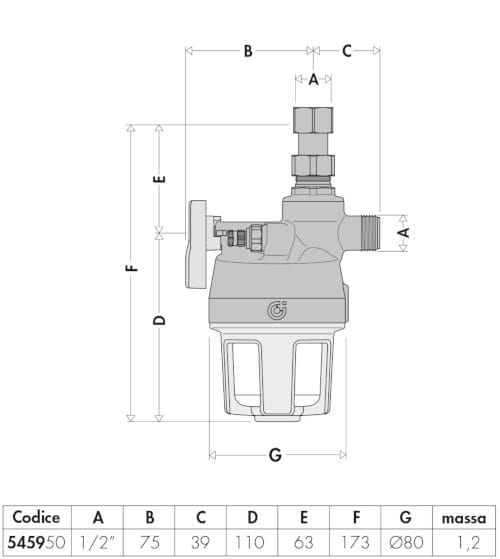 Дозатор полифосфатов CALEFFI 5459 ARCH-00047170 - Вид №2