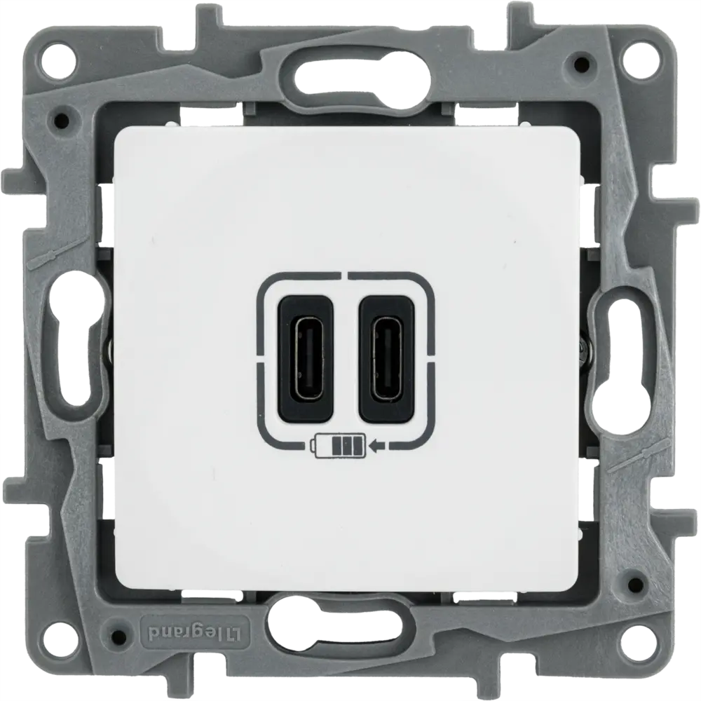 Зарядное устройство USB тип С / тип С - Legrand Etika - 3000мА 15Вт - белый 82496522 STLM-2085491