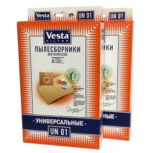 Мешки-пылесборники для пылесоса Vesta filter UN01 бумажные 2 упаковки 8 штук и 2 фильтра