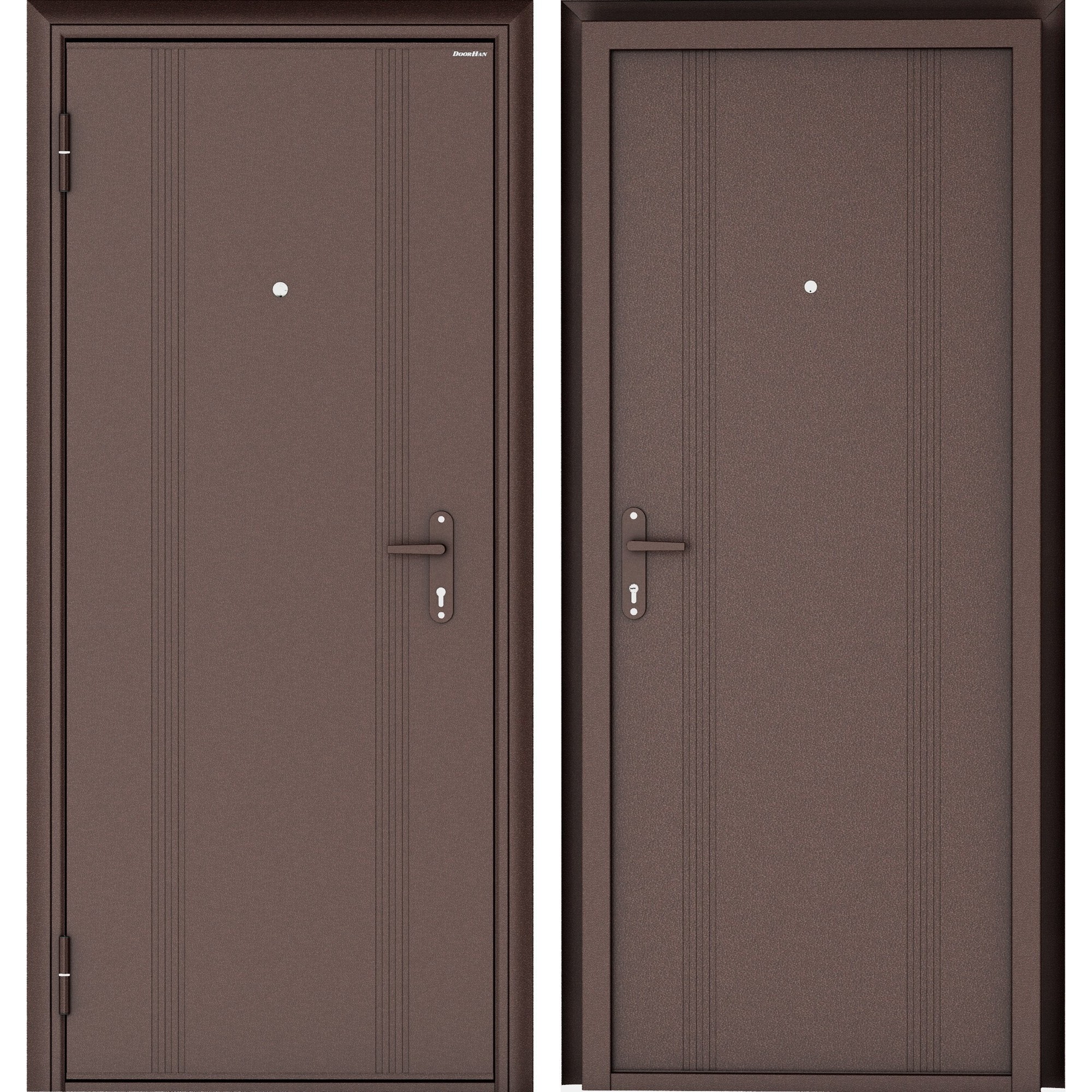 16802315 Дверь входная металлическая Эко, 980 мм, левая, цвет антик медь STLM-0007192 DOORHAN