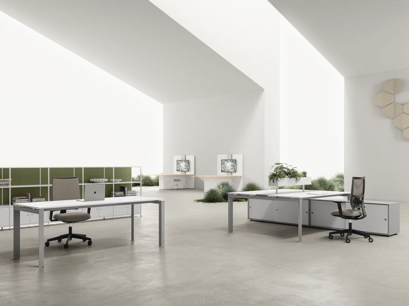 Секционная рабочая станция из меламина и металла DVO Entity ARCH-00058643