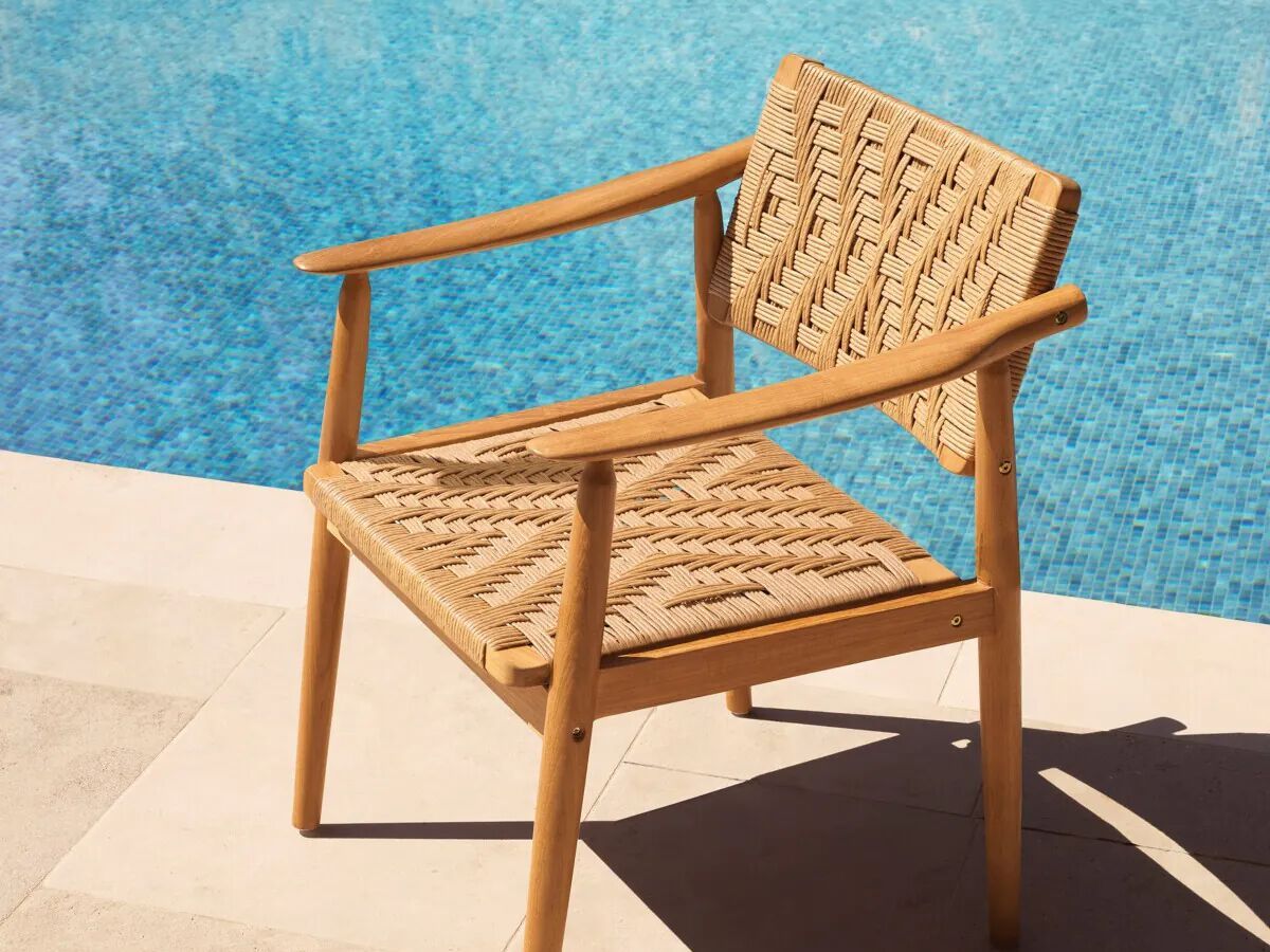 Стул для сада из тикового дерева с подлокотниками Eichholtz Laroc ARCH-00078659 - Вид №5