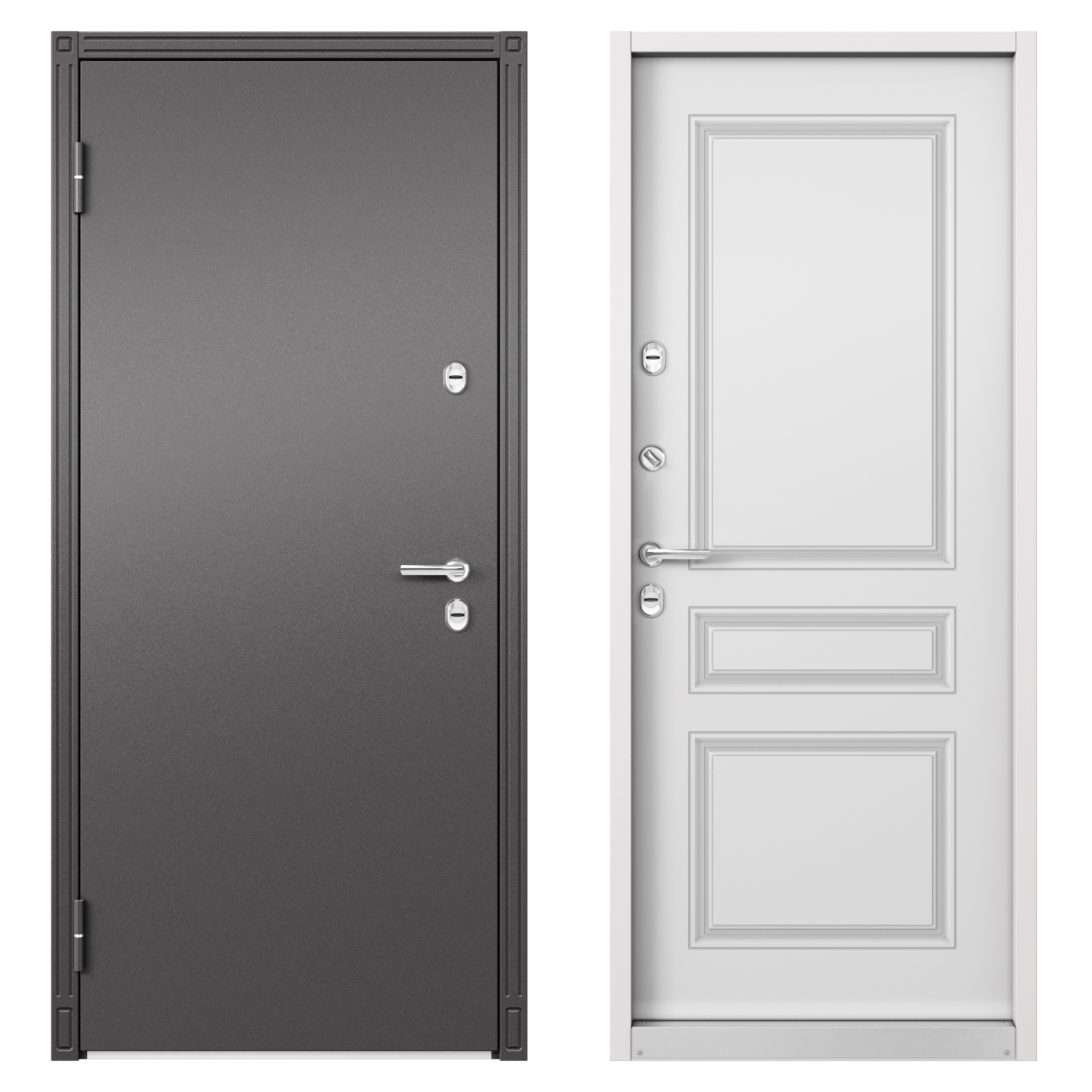 82858722 Дверь входная металлическая Термо С-2 эмаль, Стелла 880 мм, левая, цвет белый STLM-0037169 TOREX