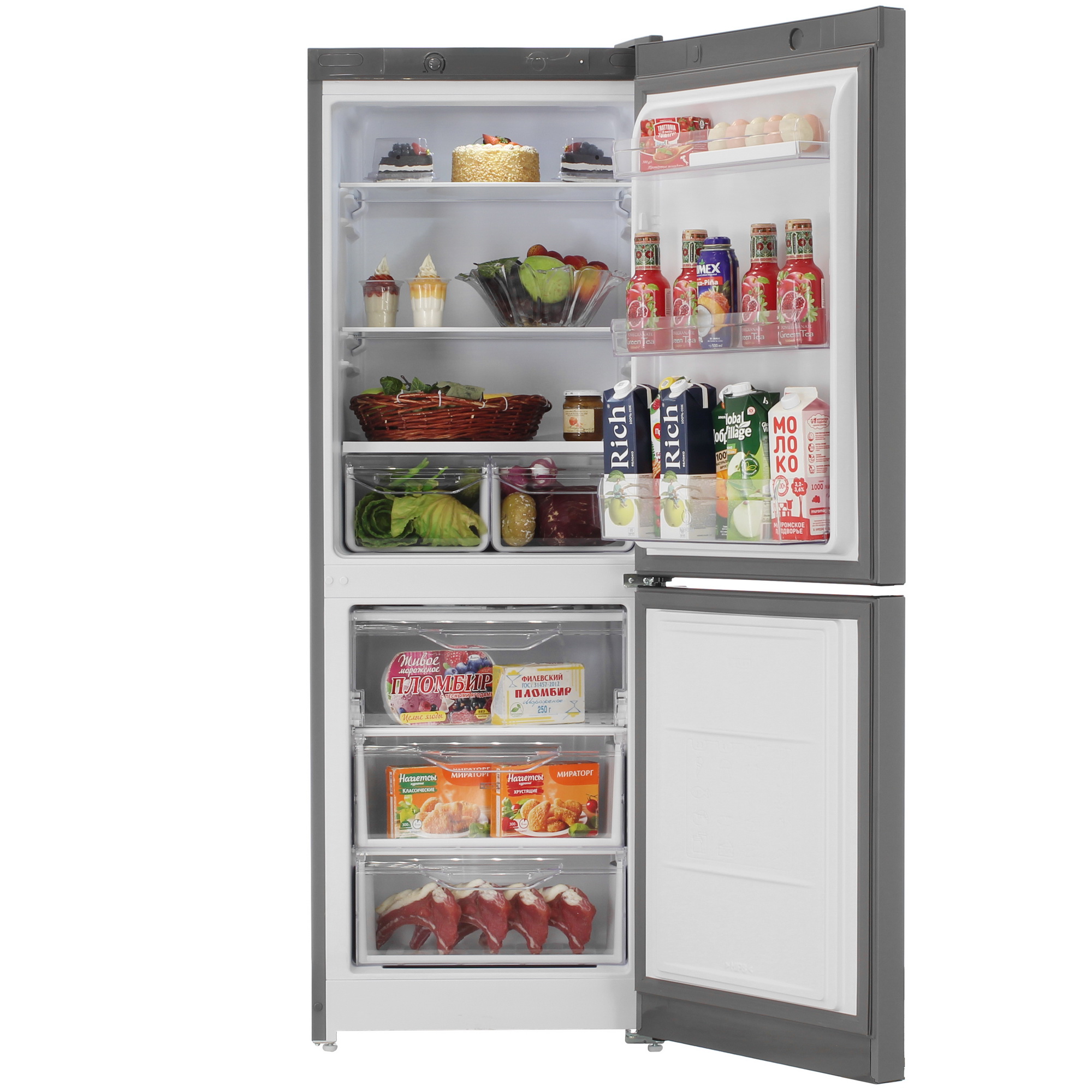 9244181 Холодильник с морозильником   Indesit DS 3160 G серебристый STDN-0146119 - Вид №5