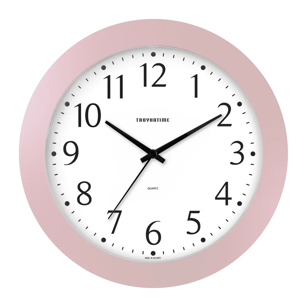 Часы настенные Troykatime Эконом круглые пластик цвет розовый бесшумные ø30.5 см NEO-CLASSIC STLM-2181211 - Вид №1