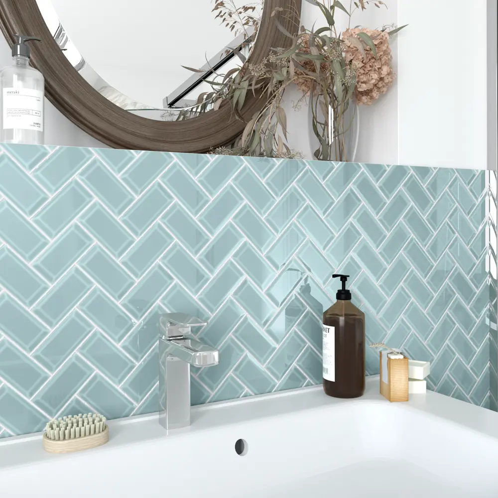 Фарфоровая мозаика ARTENS Metro в бирюзовом цвете для интерьера 82661956 STLM-0033161 - Вид №7