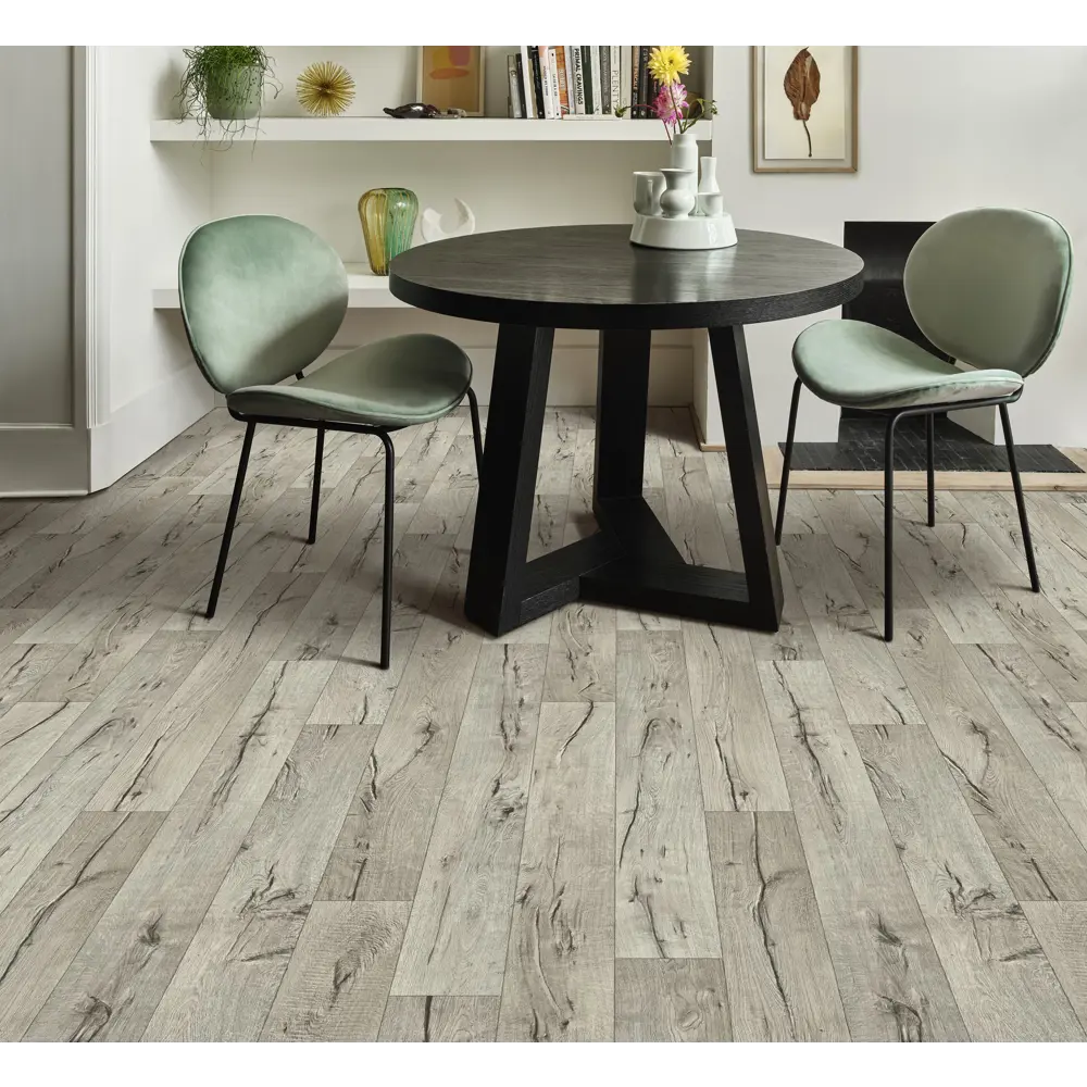 Линолеум бытовой KREAFORTA «Эйпен» серый под дерево, 23 класс, ширина 4 м 89436098 STLM-1583713 - Вид №5