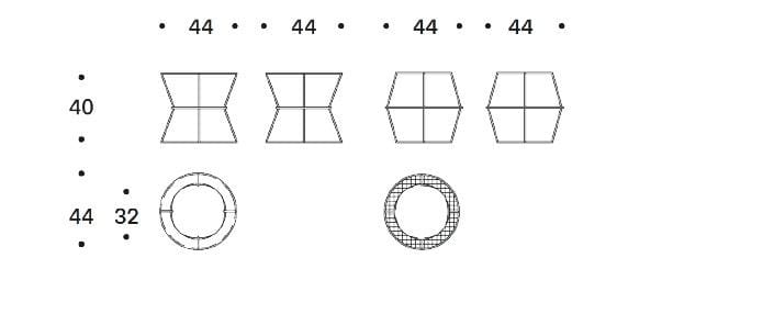 Круглый железный журнальный столик с журнальной стойкой Saba Italia ARCH-00110054