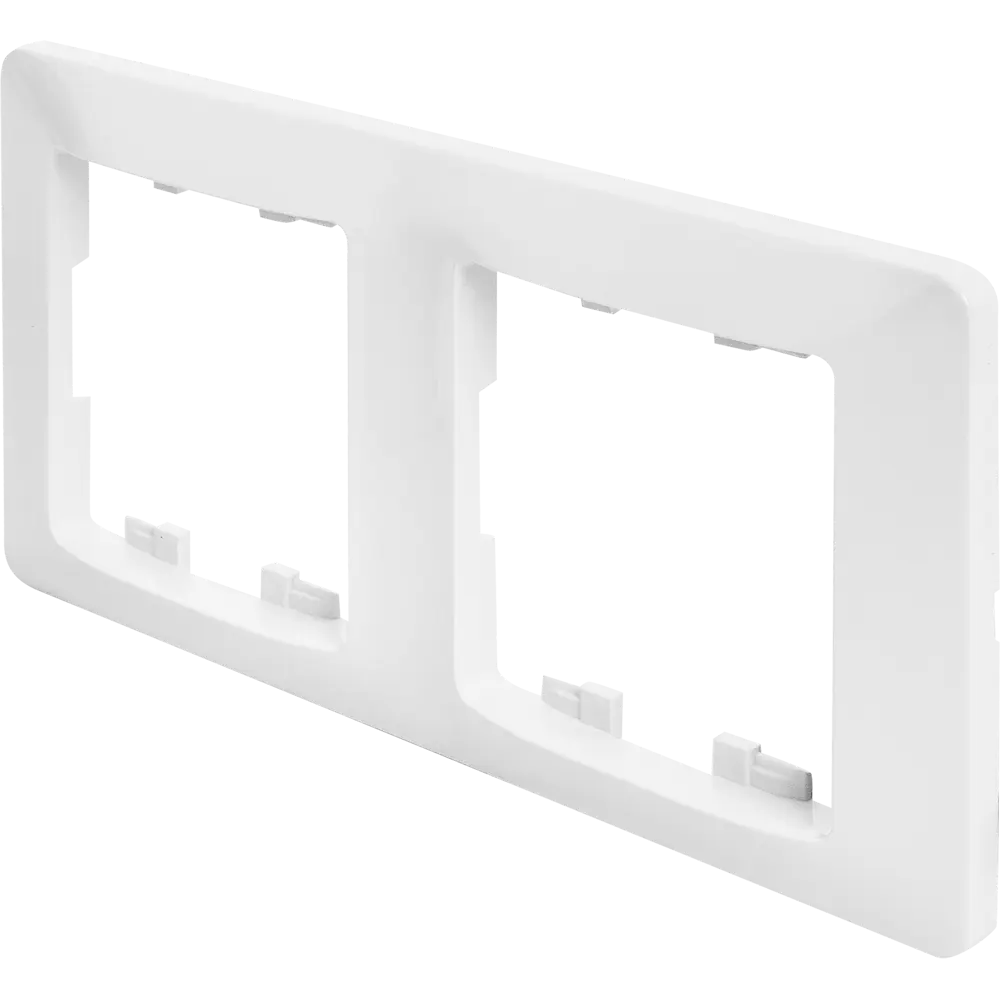 Рамка Schneider Electric Glossa для розеток и выключателей - 2 поста, белая 86710219 STLM-0070824 - Вид №1