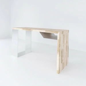 Письменный стол белый деревянный с полкой EcoComb-1 BRAGIN DESIGN ПИСЬМЕННЫЕ СТОЛЫ ECOCOMB 256602 Бежевый