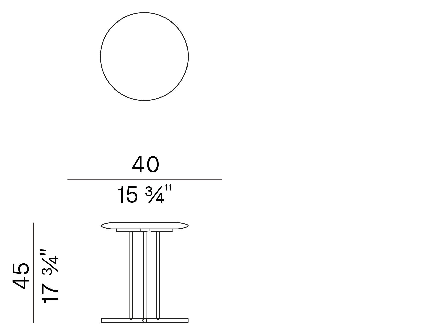 Круглый садовый журнальный столик из ироко и металла Potocco Graphic ARCH-00086409 - Вид №3