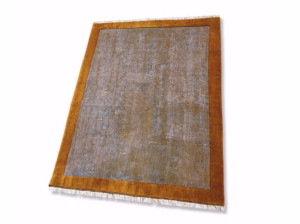 Прямоугольный однотонный ковер ручной работы