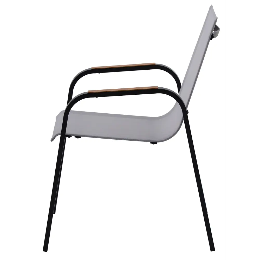Стул Naterial Calypso 64x87x56 см алюминий цвет темно-серый STLM-2162543 - Вид №3