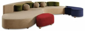 Malabar Изогнутый бархатный диван