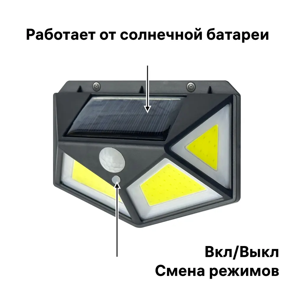 Светильник светодиодный уличный Duwi Solar LED на солнечных батареях 10Вт 6500К 600Лм IP65 датчик движения черный 83972975 STLM-2184181  - Вид №7