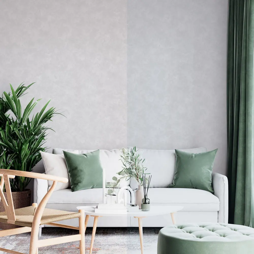 Флизелиновые обои Wallsecret Peru - элегантный светло-серый фон для вашего интерьера 89372691 STLM-1332694 - Вид №4