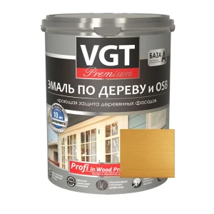 Эмаль по дереву и OSB VGT Профи 27349 цвет охра 2.5 кг