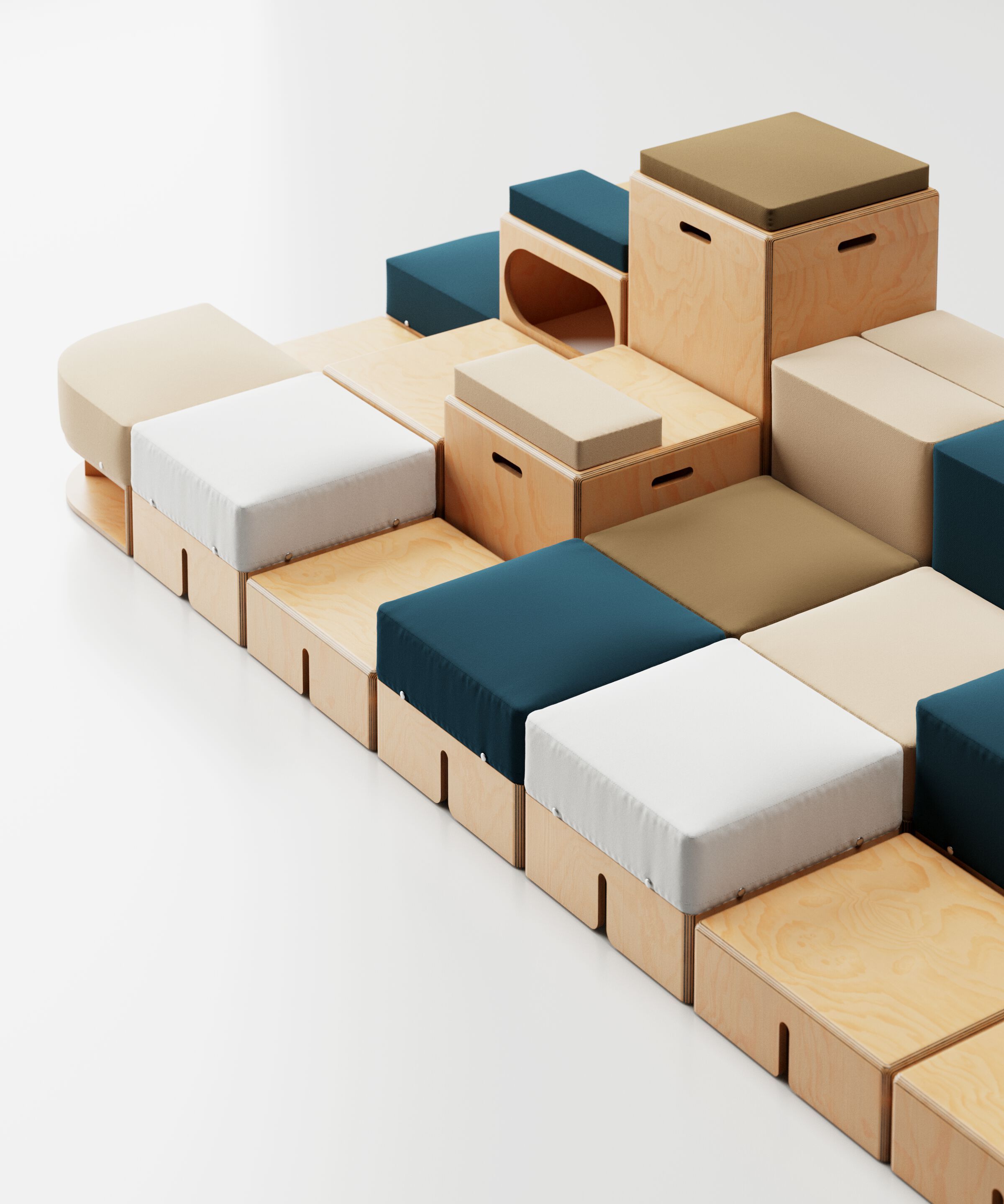 Модульный деревянный пуф KEIGIO® KEIGIO® 54X54 ARCH-00047346 - Вид №3