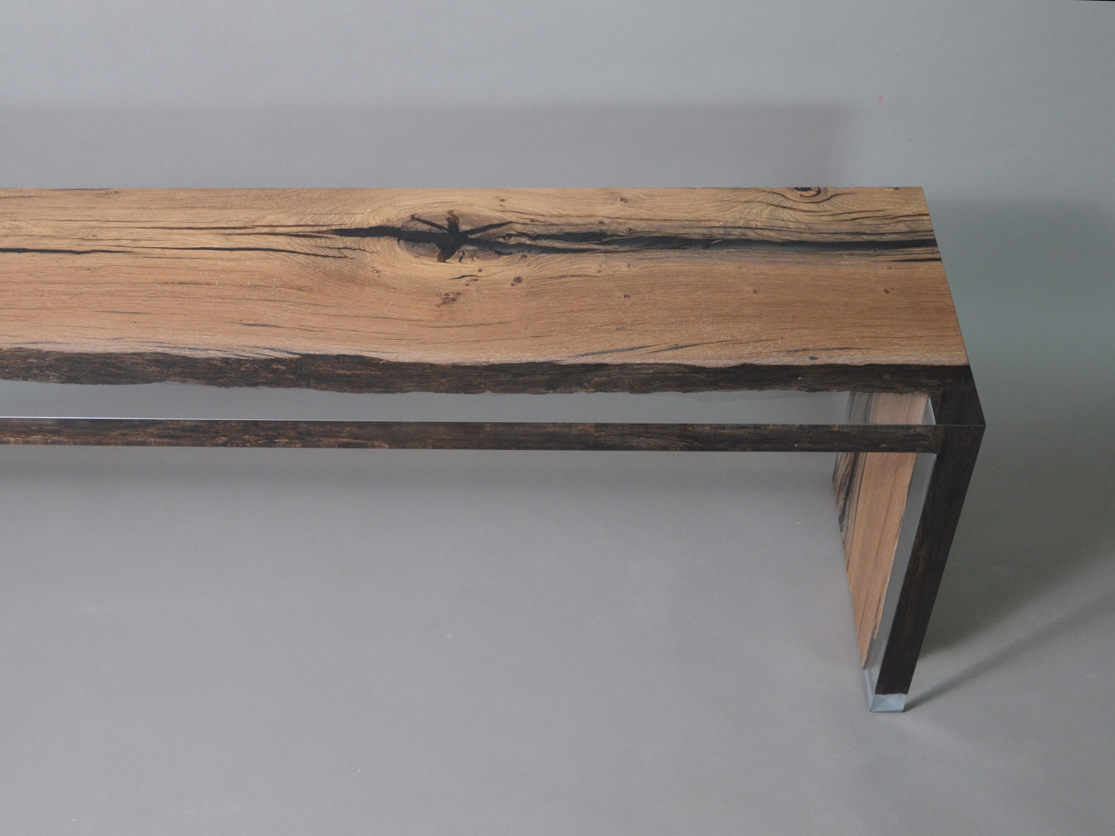 Скамейка из дуба и смолы alcarol водно-болотные угодья ARCH-00122088 - Вид №5