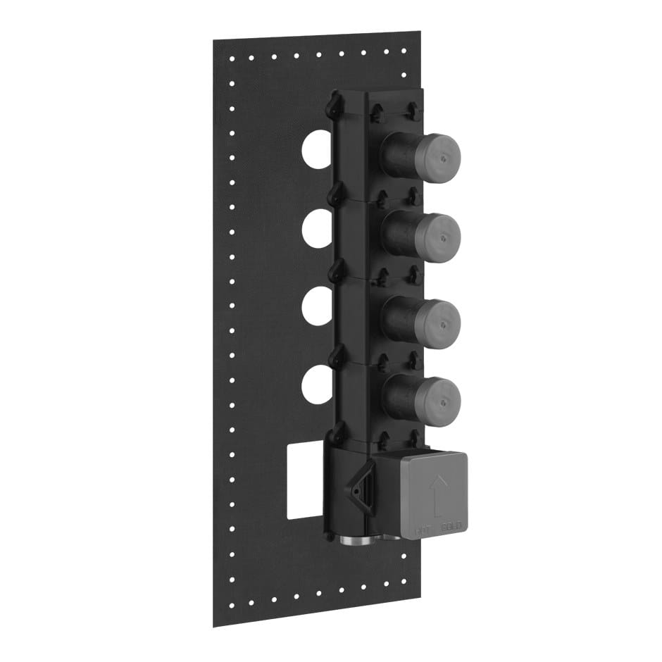 Металлический термостатический смеситель для душа с 5 отверстиями с пластиной Gessi гравированный ARCH-00040680 - Вид №2