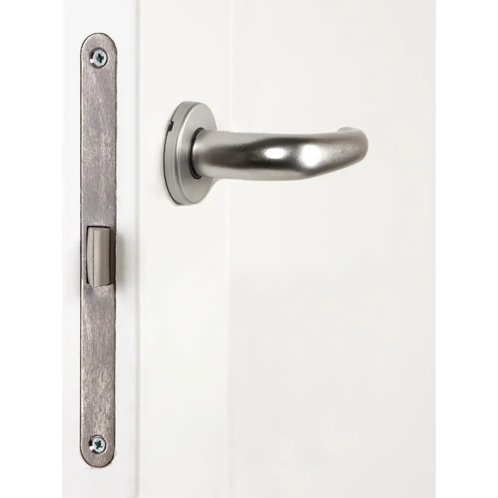 Дверь межкомнатная остекленная Нобиле пп белый 2100x700 мм с замком МАРИО РИОЛИ STLM-2157203 - Вид №1