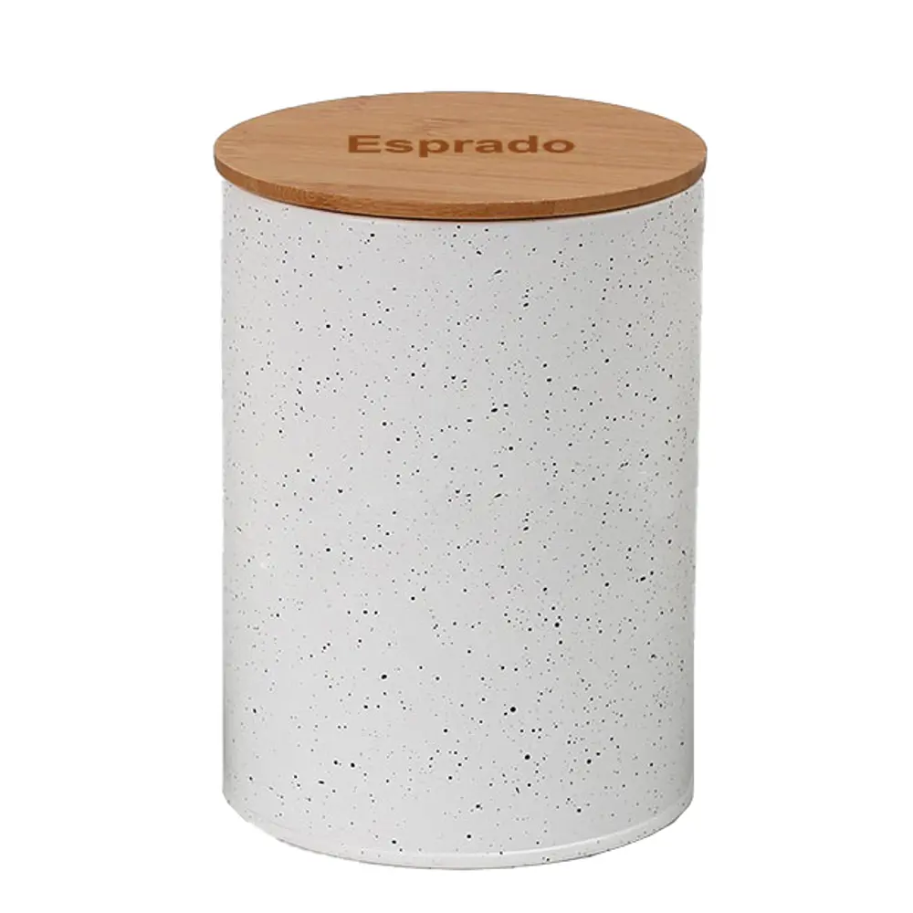 Банка для сыпучих продуктов Esprado Marmol 1000 мл нержавеющая сталь белый STLM-2036510 - Вид №2