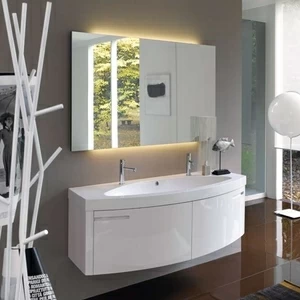 Комбинация ванной комнаты SY21 в отделке mineralmarmo/Bianco MILLDUE SYMI