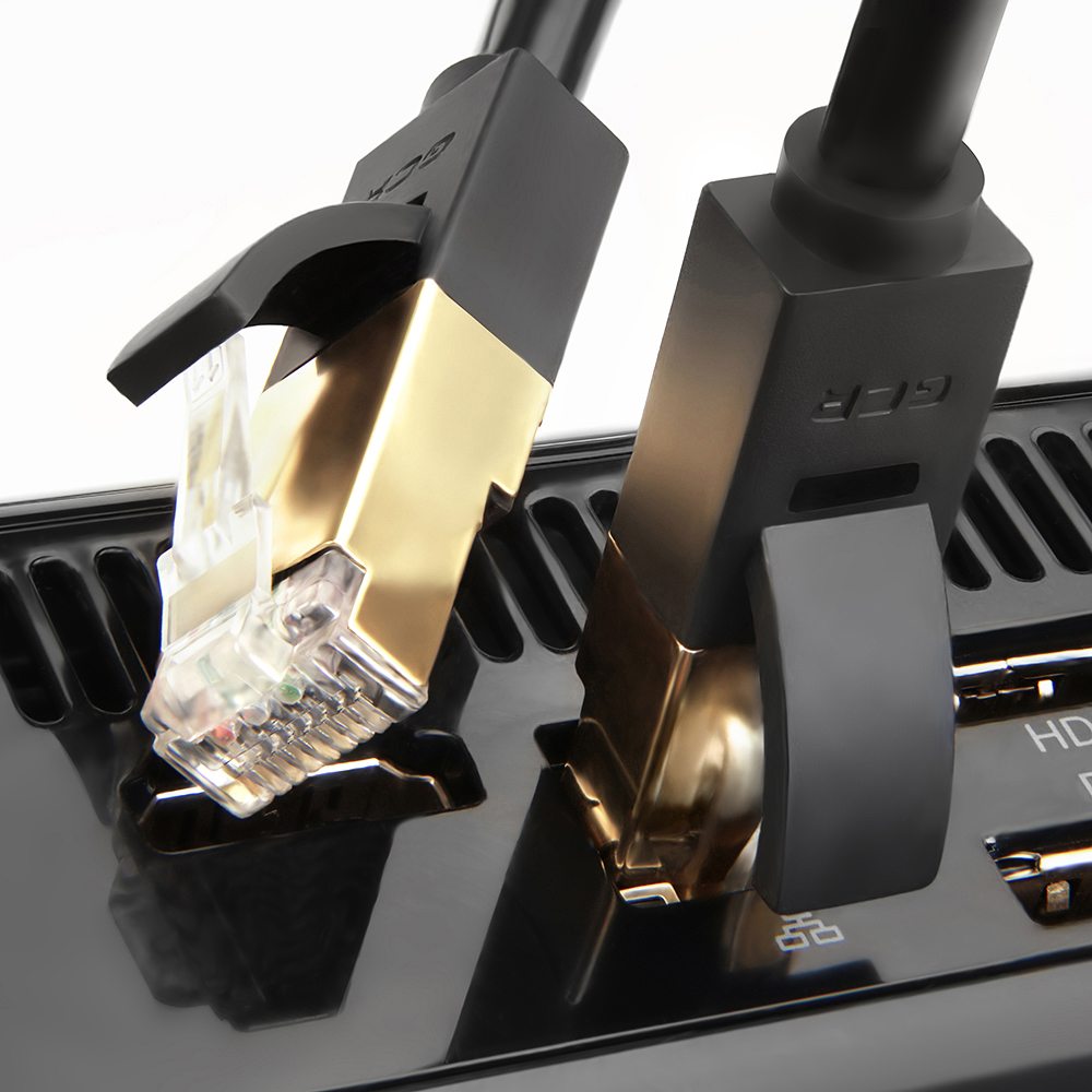 GCR-LNCG626-5.0m патч-корд prof прямой 5.0m, ftp медь кат.6, черный, позолоченные контакты и коннектор, 24 awg, deluxe , ethernet high speed 10 гбит/с, rj45, t568b Greenconnect Santreyd  - Вид №3