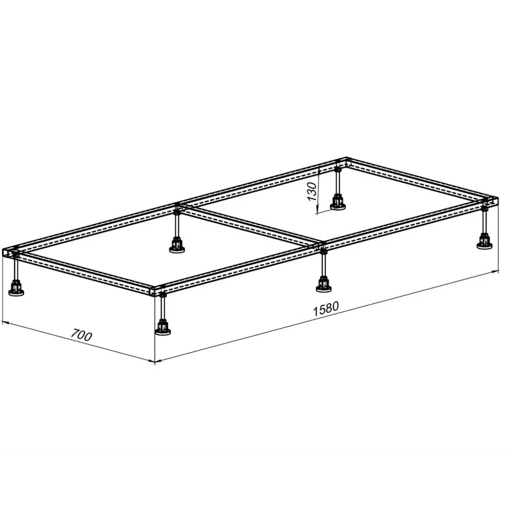 Каркас для поддона Aquanet 158x70