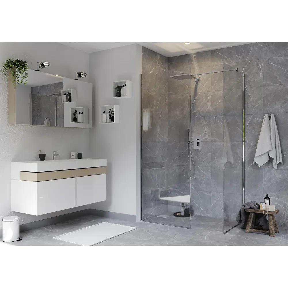 Глазурованный керамогранит Artens Dina 42x42x0.8 см 1.587 м² сатинированный цвет серый STLM-2015610 - Вид №5