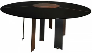 Garbarino Обеденный стол из лакированного дерева с ленивой сьюзан Ekis Ek d180 ls /d210 ls