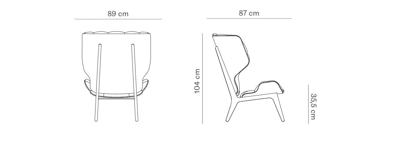 Кожаное кресло с высокой спинкой NORR11 Mammoth ARCH-00029300 - Вид №1