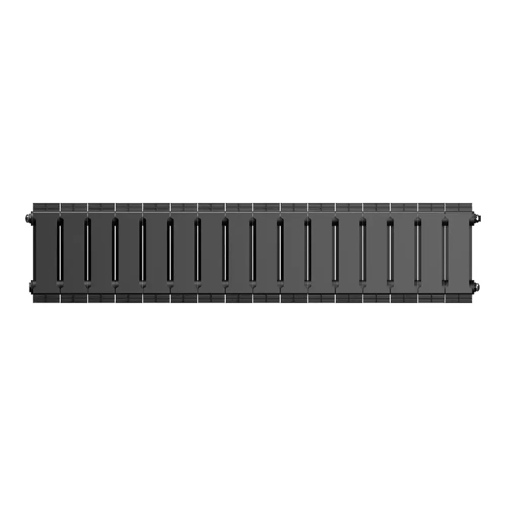 Радиатор секционный Royal Thermo Pianoforte 200/100 16 секций боковое подключение биметалл черный STLM-2072698 - Вид №2