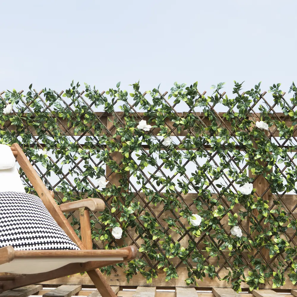 Раздвижная решетка Naterial Жасминовый лес ротанг 1x2 м STLM-2203259 - Вид №4