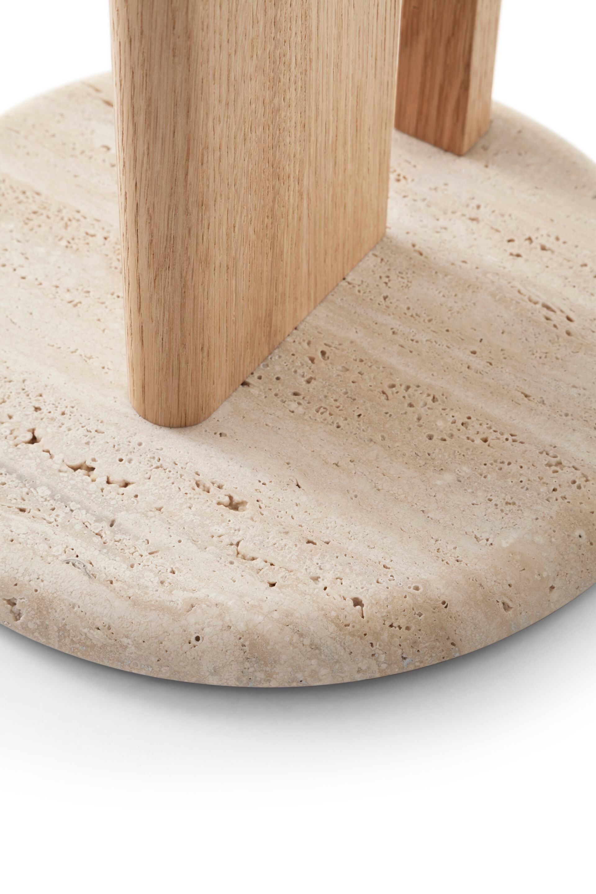 Журнальный столик с травертиновым основанием и деревянной рамой Morica Design Haute Couture ARCH-00008195 - Вид №2