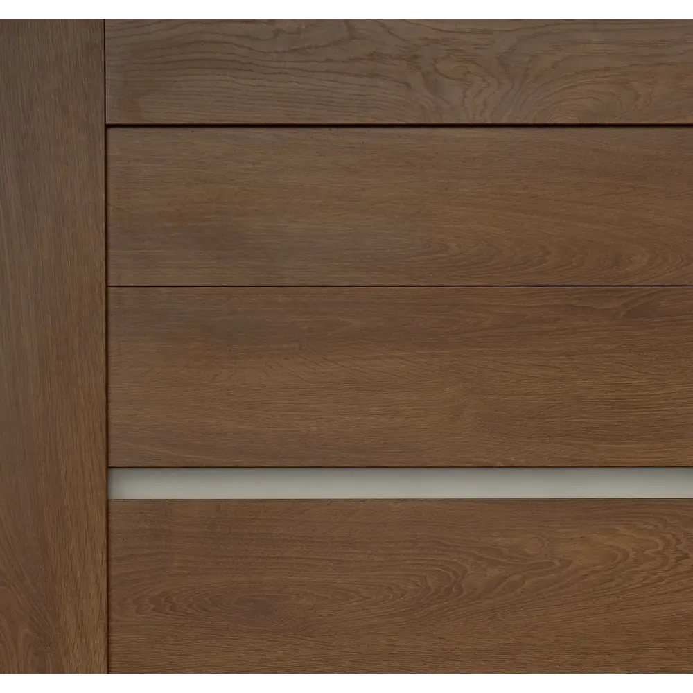 Дверь межкомнатная со стеклом Тренд горизонтальный 80x200 см Hardflex коричневый без замка, без петель ПРИНЦИП STLM-2111030 - Вид №1