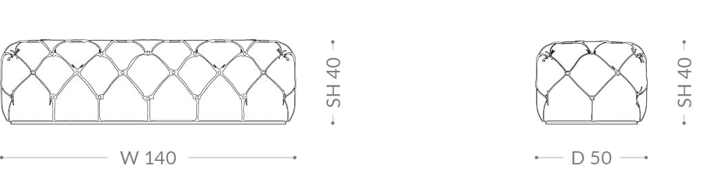 Кожа capitonné пуф BRUNO ZAMPA Adam ARCH-00028000 - Вид №3