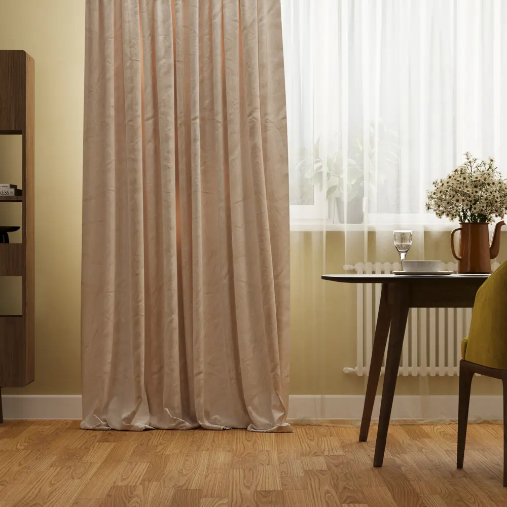 Штора на ленте Inspire Moriri 160x280 см цвет кремовый 83562058 STLM-2139676 