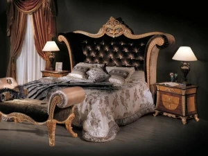 Bellotti Ezio Двуспальная кровать из бархата с тафтинговым изголовьем 3131 3131