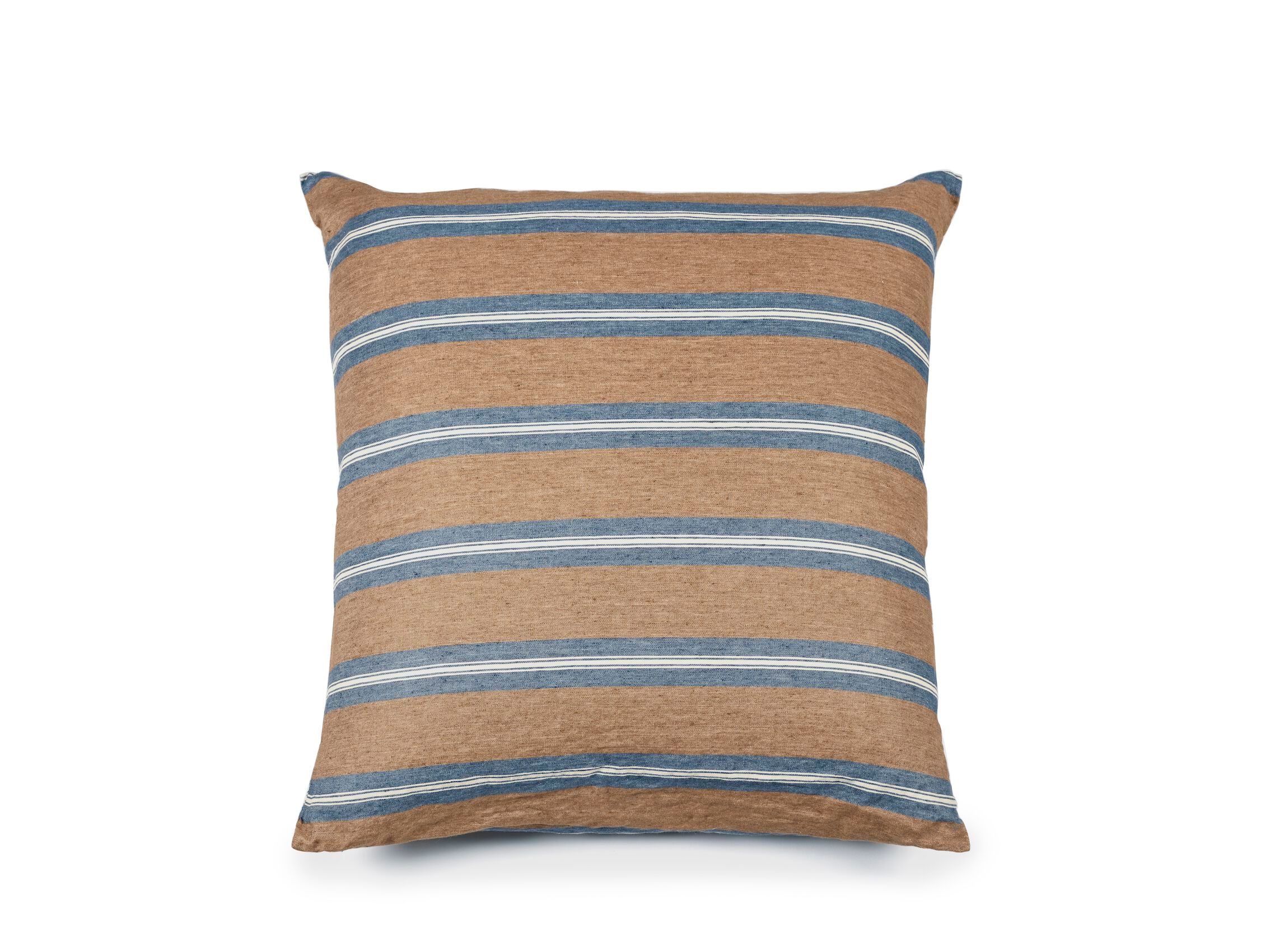Льняная квадратная полосатая подушка Libeco Home Салем ARCH-00039766