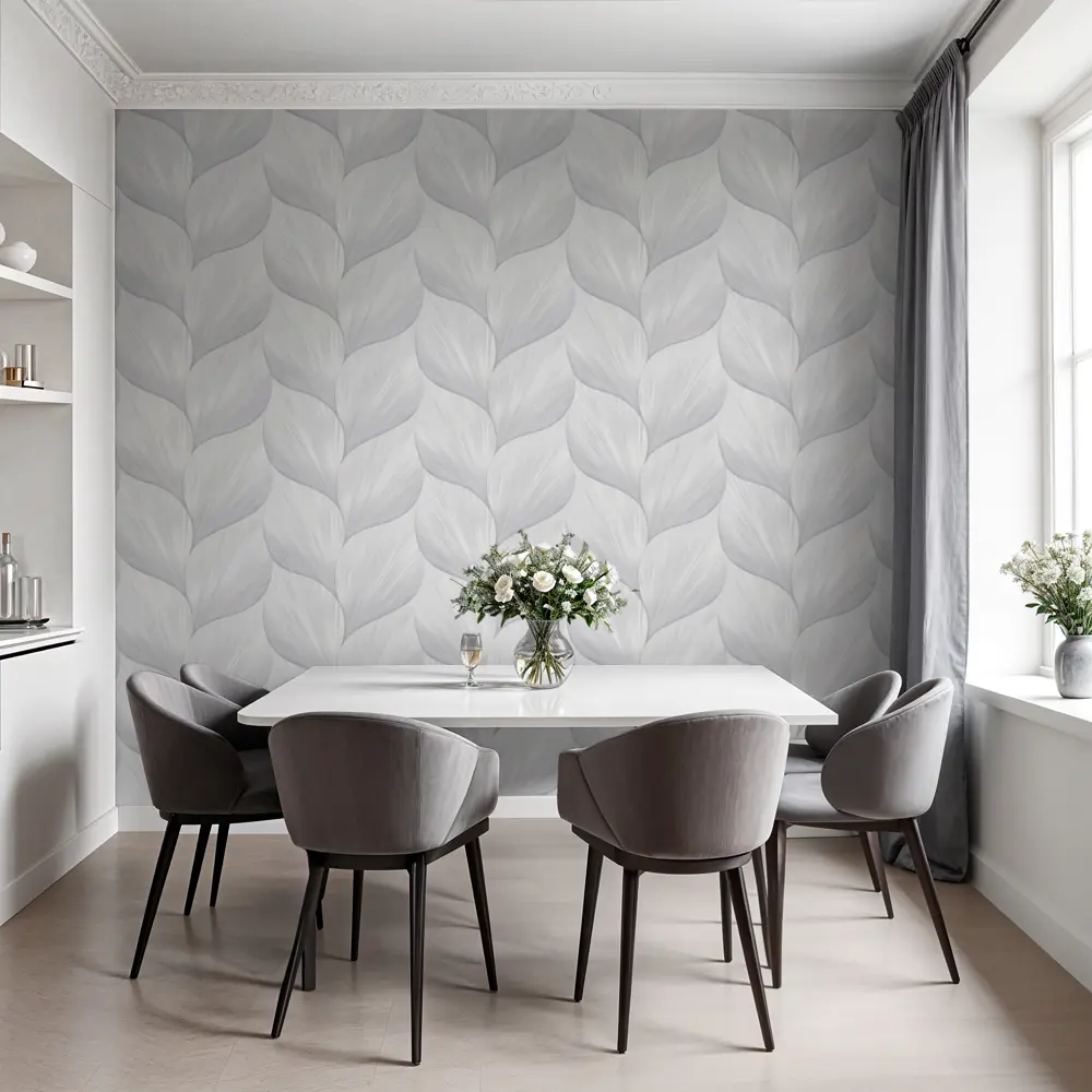 WALLSECRET Montana - Флизелиновые обои серые с растительным орнаментом 89389728 STLM-1570504 - Вид №4